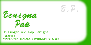 benigna pap business card